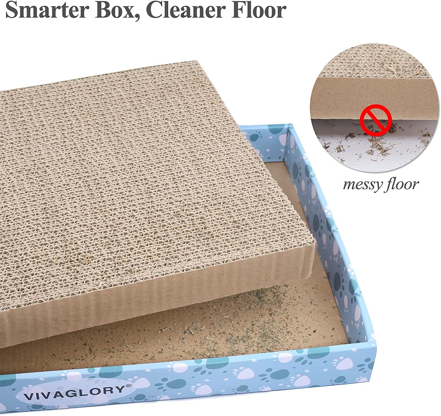 3-Pack Cardboard Cat Scratcher Pads with Catnip