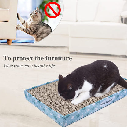 3-Pack Cardboard Cat Scratcher Pads with Catnip