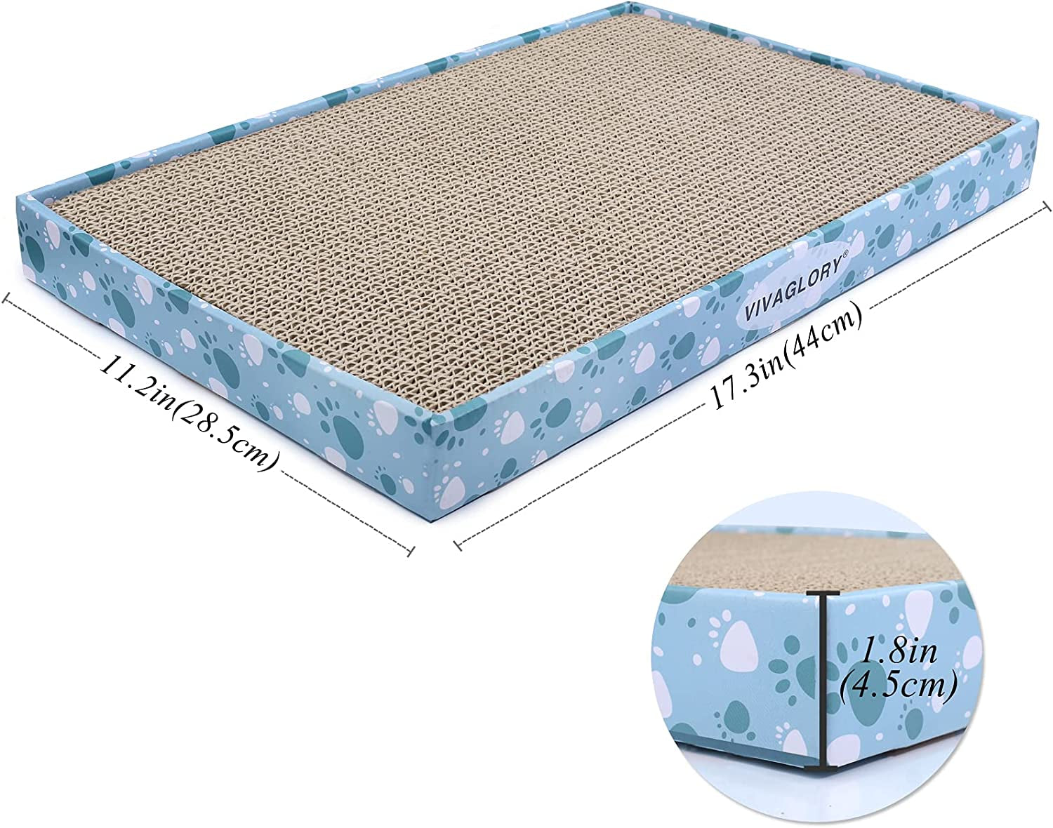 3-Pack Cardboard Cat Scratcher Pads with Catnip