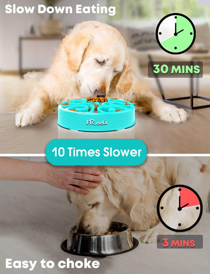 Puzzle Slow Feeder Bowl for Dogs & Cats