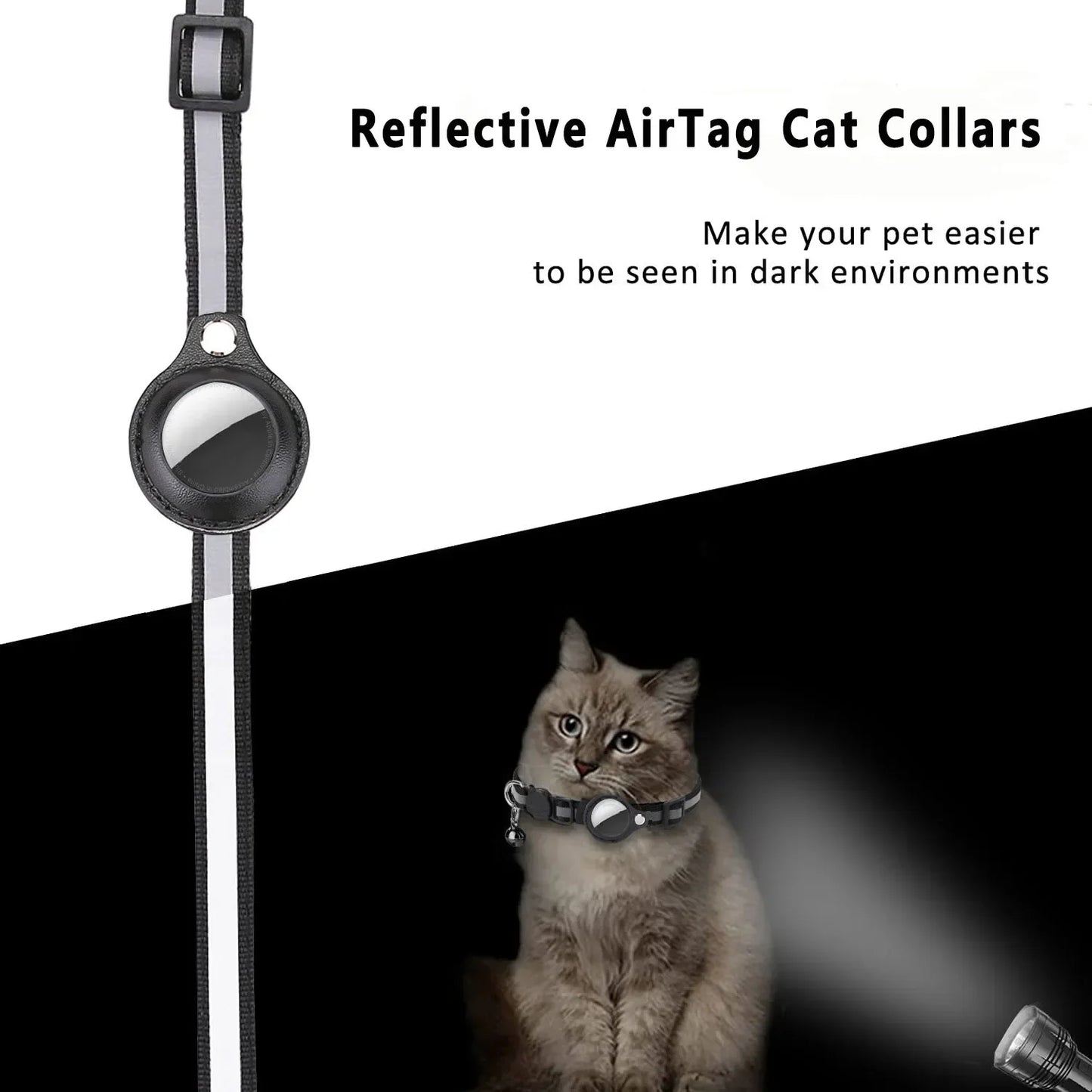 Pet Collar with Detachable AirTag Holder