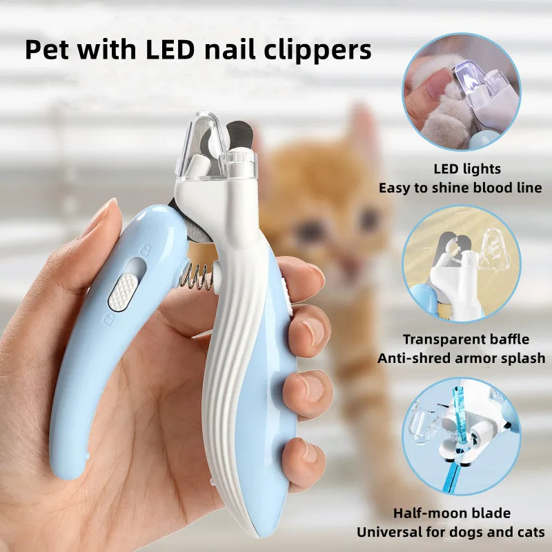 Labor-Saving LED Pet Nail Clipper for Dogs & Cats