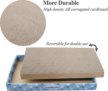 3-Pack Cardboard Cat Scratcher Pads with Catnip