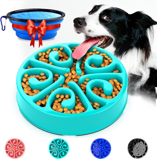Puzzle Slow Feeder Bowl for Dogs & Cats