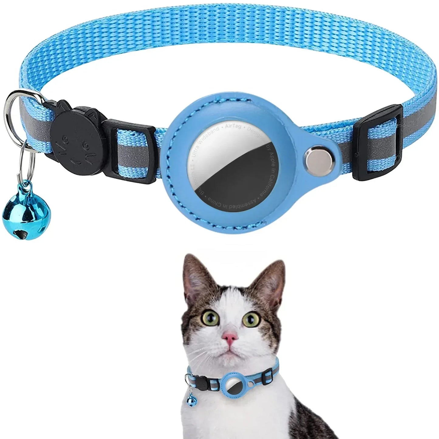 Pet Collar with Detachable AirTag Holder