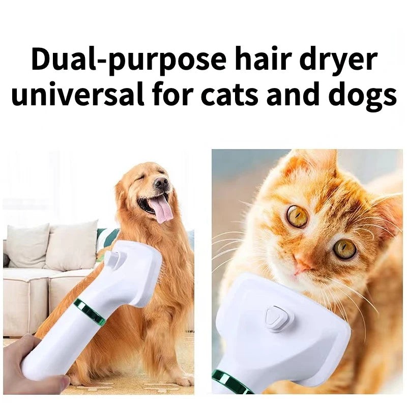 2-in-1 Low Noise Pet Dryer and Grooming Comb for Dogs and Cats