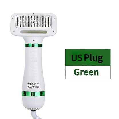 2-in-1 Low Noise Pet Dryer and Grooming Comb for Dogs and Cats