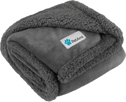 XL Washable and Reversible Sherpa Pet Blanket for Dogs & Cats
