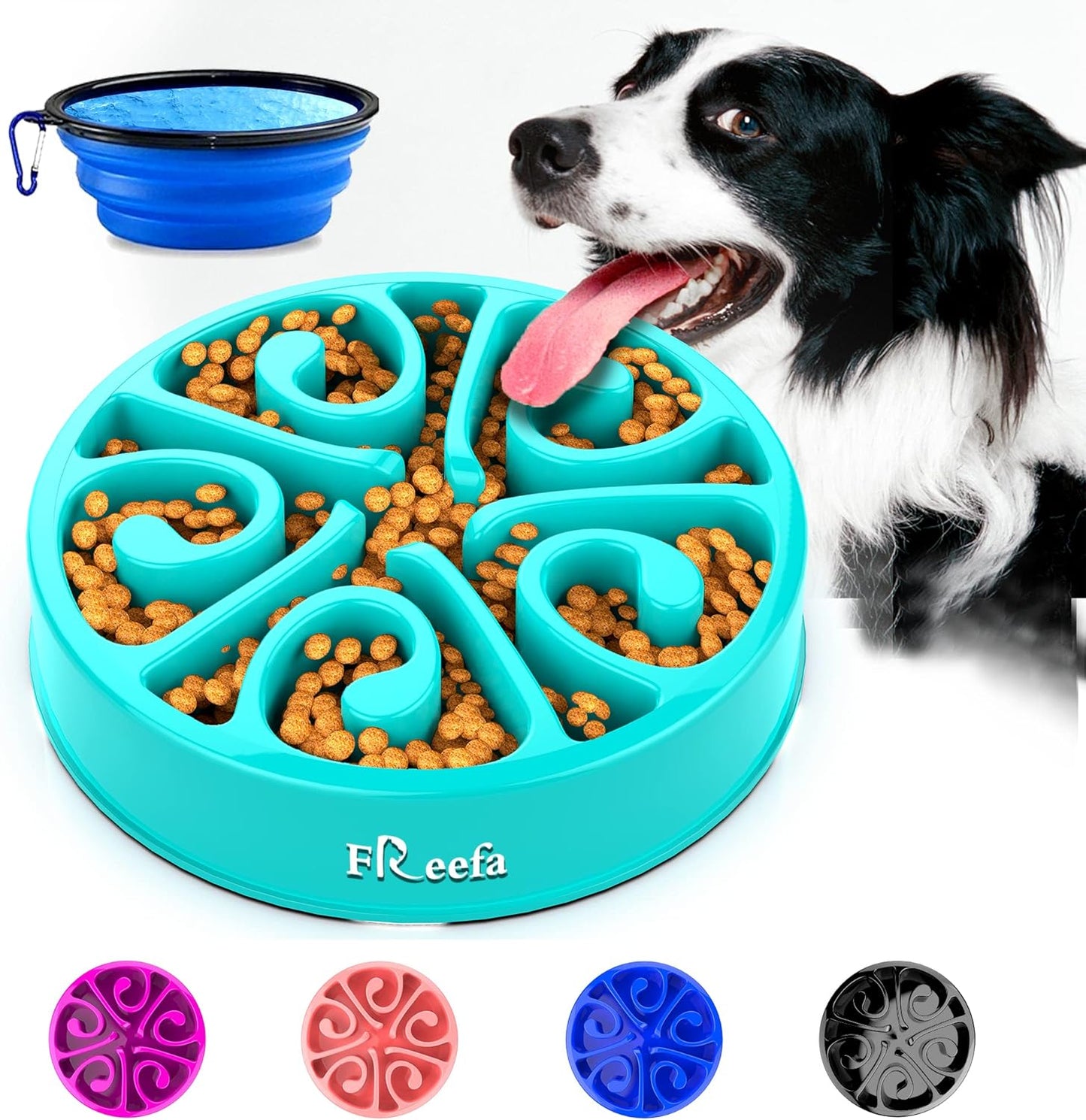 Puzzle Slow Feeder Bowl for Dogs & Cats