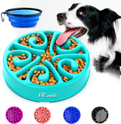 Puzzle Slow Feeder Bowl for Dogs & Cats