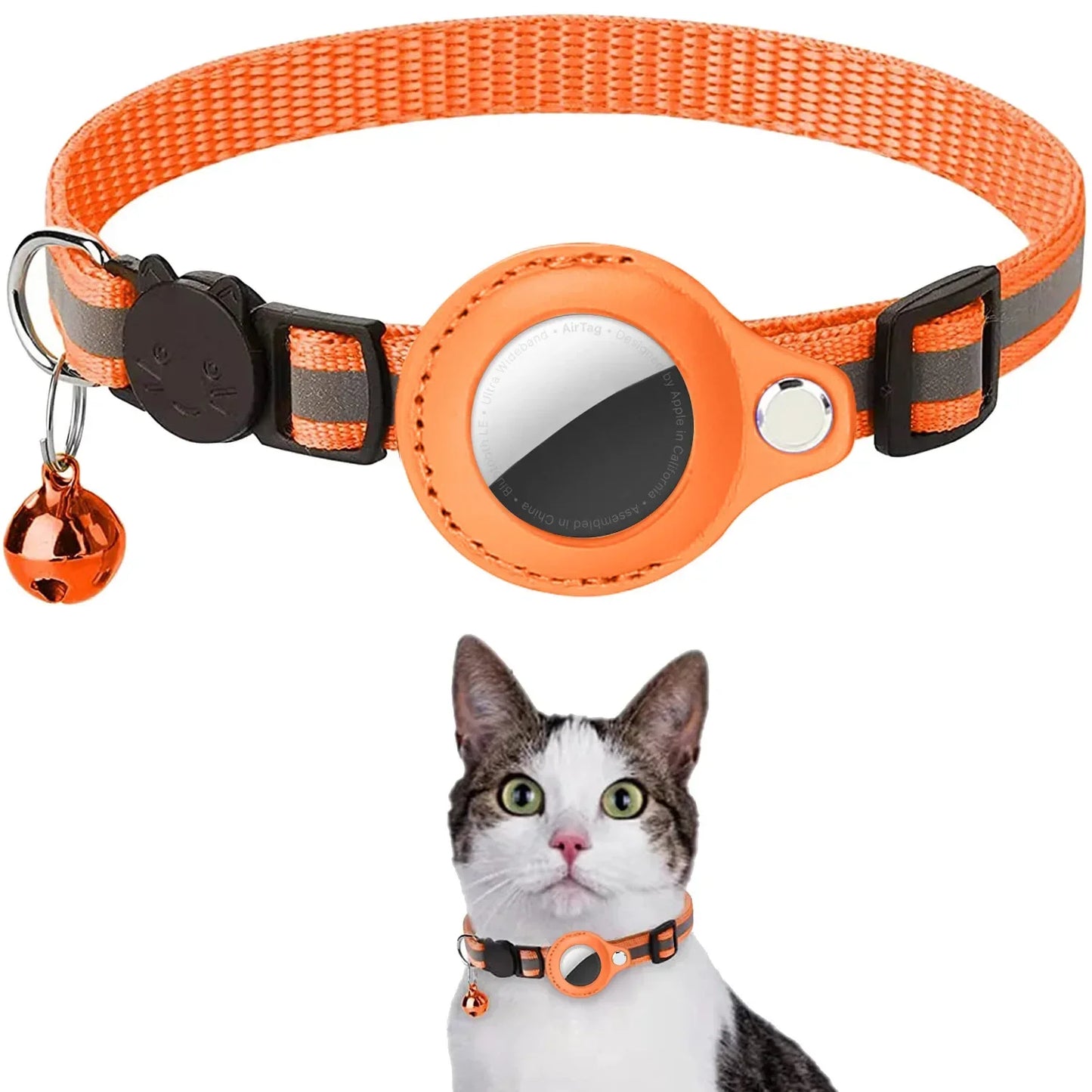 Pet Collar with Detachable AirTag Holder