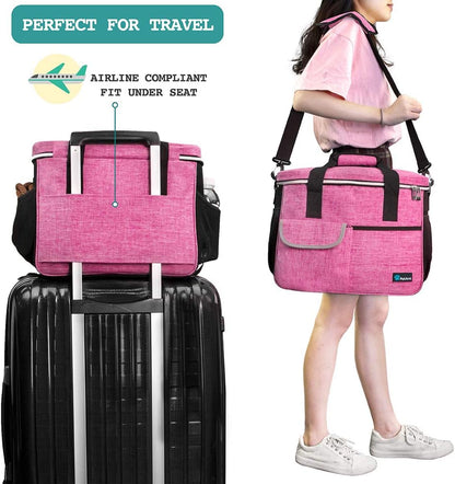 Dog Travel Organizer Bag with Food Containers & Bowls