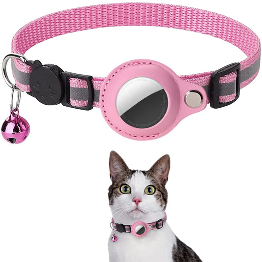 Pet Collar with Detachable AirTag Holder