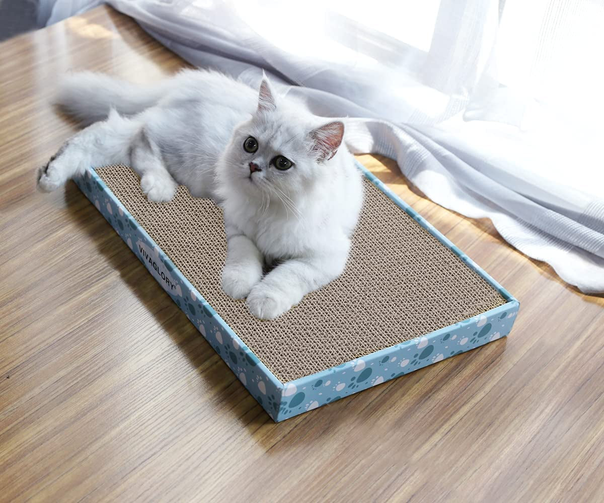 3-Pack Cardboard Cat Scratcher Pads with Catnip