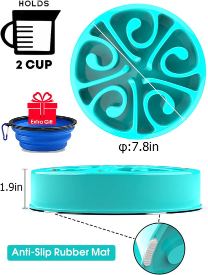 Puzzle Slow Feeder Bowl for Dogs & Cats